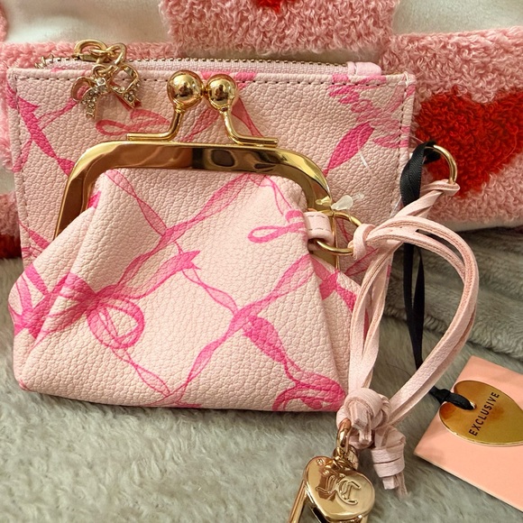 Juicy Couture Pink Bow Patterned Wallet and Coin Purse - Picture 3 of 3